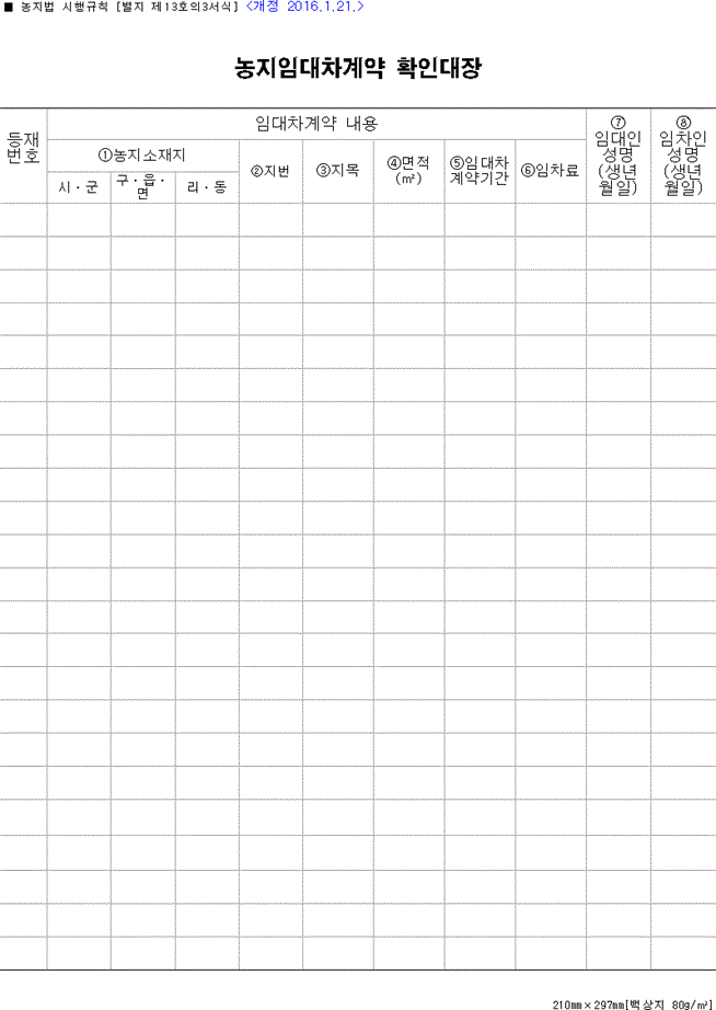 농지대장 인터넷발급